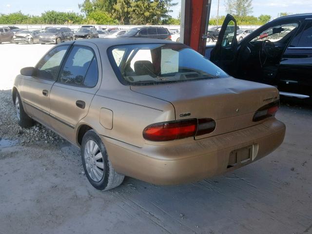 1Y1SK526XVZ434605 - 1997 GEO PRIZM BASE 金色 照片 3