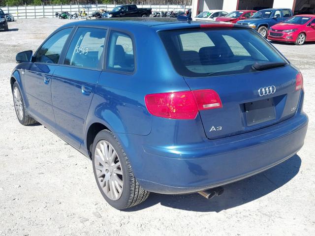 WAUNF78P76A002956 - 2006 AUDI A3 2.0 PRE BLUE photo 3