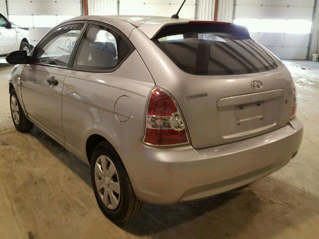 KMHCM36C87U011539 - 2007 HYUNDAI ACCENT GS SILVER photo 3