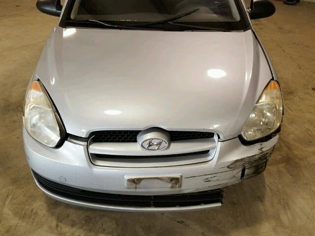 KMHCM36C87U011539 - 2007 HYUNDAI ACCENT GS SILVER photo 7