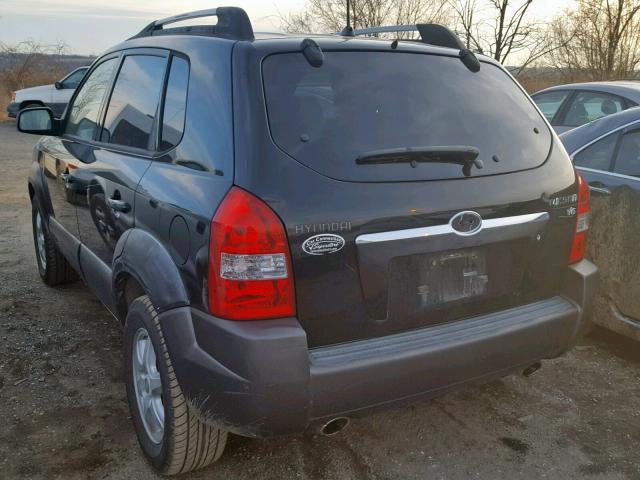 KM8JN12D85U084530 - 2005 HYUNDAI TUCSON GLS BLACK photo 3