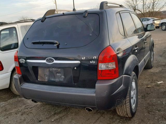 KM8JN12D85U084530 - 2005 HYUNDAI TUCSON GLS BLACK photo 4