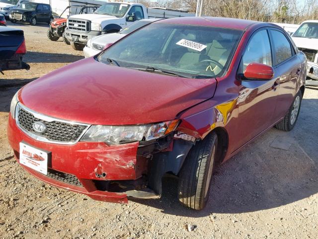 KNAFU4A26B5434223 - 2011 KIA FORTE EX MAROON photo 2