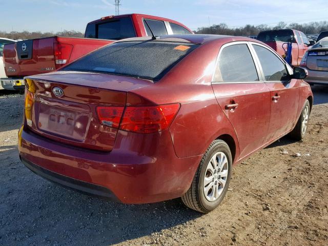 KNAFU4A26B5434223 - 2011 KIA FORTE EX MAROON photo 4