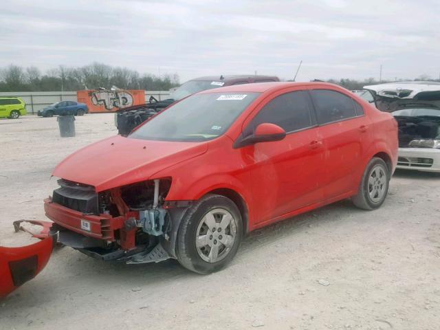 1G1JA5SH9F4128359 - 2015 CHEVROLET SONIC LS RED photo 2