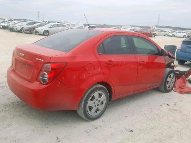 1G1JA5SH9F4128359 - 2015 CHEVROLET SONIC LS RED photo 4