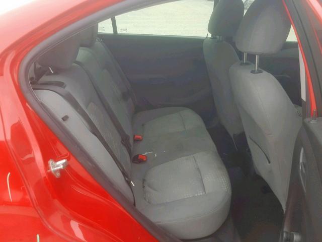 1G1JA5SH9F4128359 - 2015 CHEVROLET SONIC LS RED photo 6