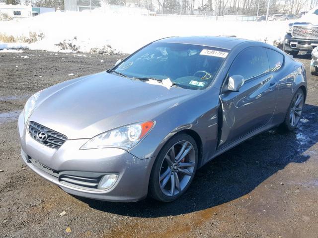 KMHHU6KH9AU026552 - 2010 HYUNDAI GENESIS CO GRAY photo 2