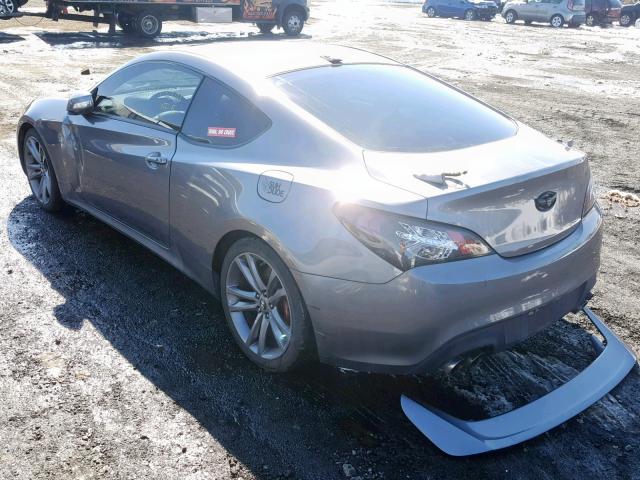 KMHHU6KH9AU026552 - 2010 HYUNDAI GENESIS CO GRAY photo 3