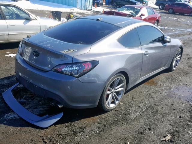 KMHHU6KH9AU026552 - 2010 HYUNDAI GENESIS CO GRAY photo 4