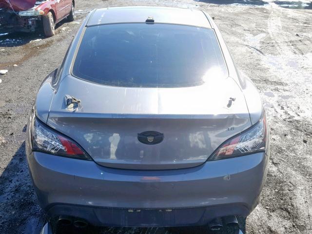 KMHHU6KH9AU026552 - 2010 HYUNDAI GENESIS CO GRAY photo 9