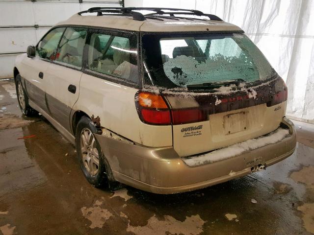 4S3BH675247645378 - 2004 SUBARU LEGACY OUT WHITE photo 3