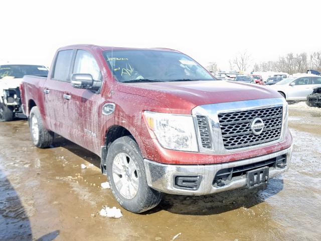 1N6AA1EJ5HN573304 - 2017 NISSAN TITAN S RED photo 1