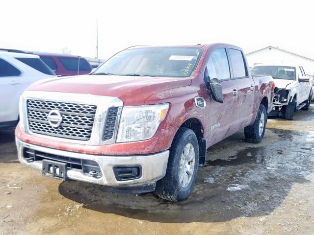 1N6AA1EJ5HN573304 - 2017 NISSAN TITAN S RED photo 2