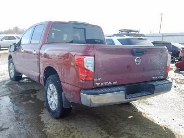 1N6AA1EJ5HN573304 - 2017 NISSAN TITAN S RED photo 3