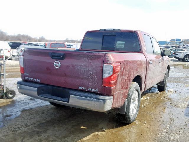 1N6AA1EJ5HN573304 - 2017 NISSAN TITAN S RED photo 4