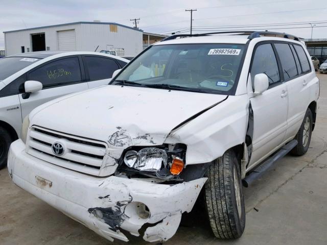 JTEGP21A060096584 - 2006 TOYOTA HIGHLANDER WHITE photo 2