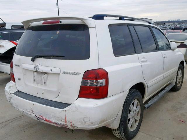 JTEGP21A060096584 - 2006 TOYOTA HIGHLANDER WHITE photo 4