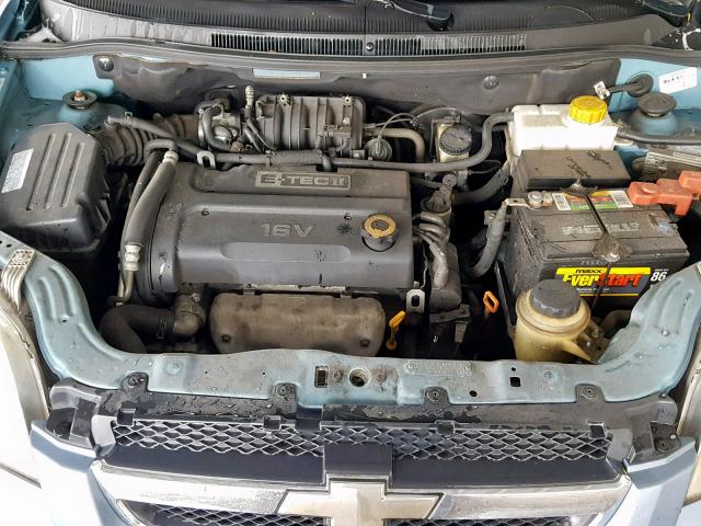 KL1TD56698B115102 - 2008 CHEVROLET AVEO BASE Көк фото 7