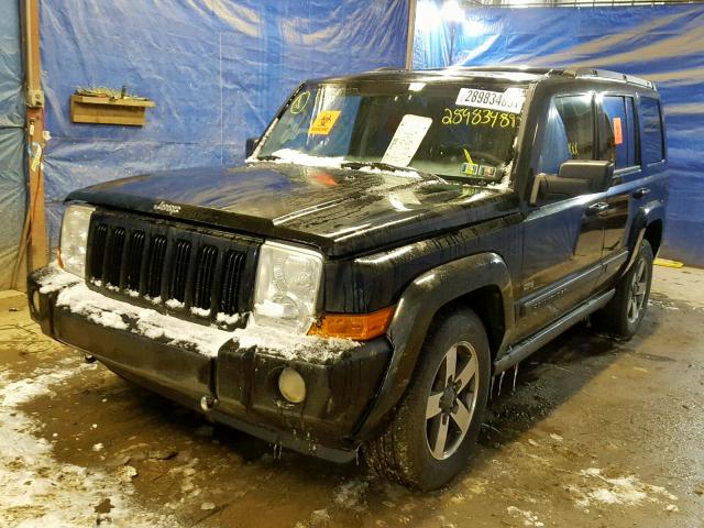 1J8HG48K86C337785 - 2006 JEEP COMMANDER BLACK photo 2