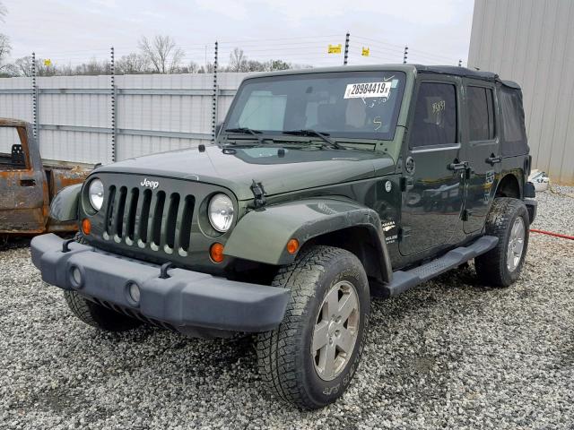 1J4GA59167L213025 - 2007 JEEP WRANGLER S GREEN photo 2