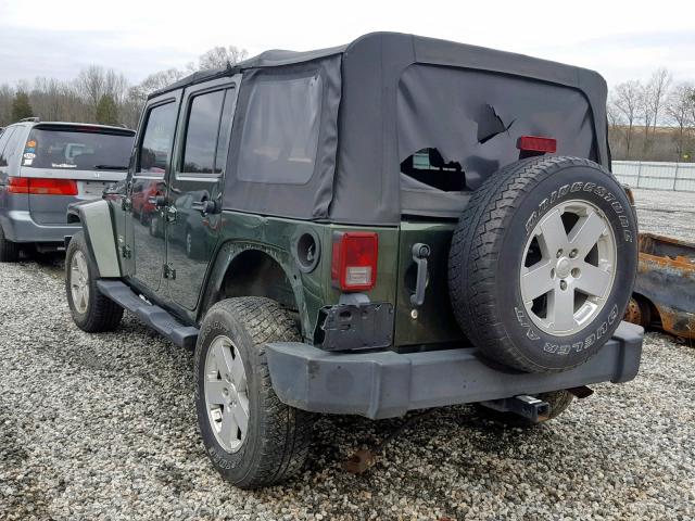 1J4GA59167L213025 - 2007 JEEP WRANGLER S GREEN photo 3