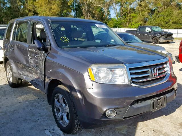 5FNYF3H7XEB003579 - 2014 HONDA PILOT EXLN GRAY photo 1