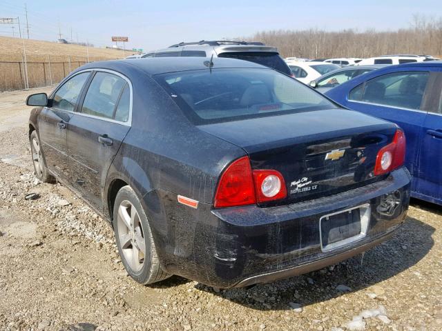 1G1ZC5E1XBF286817 - 2011 CHEVROLET MALIBU 1LT შავი ფოტო 3