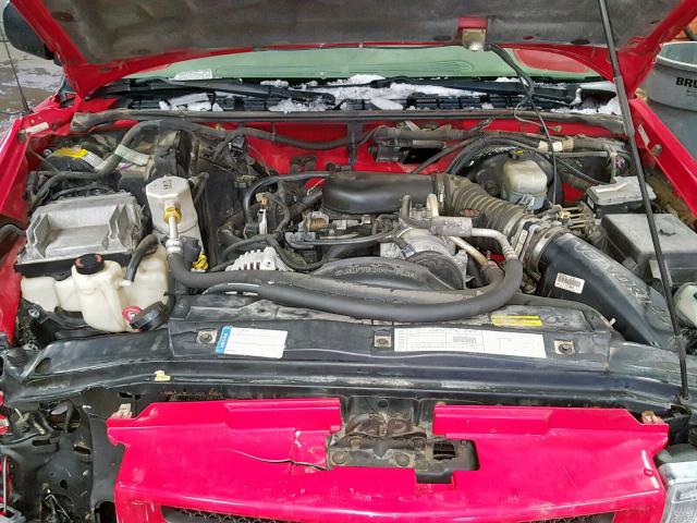 1GNDT13W012121574 - 2001 CHEVROLET BLAZER RED photo 7