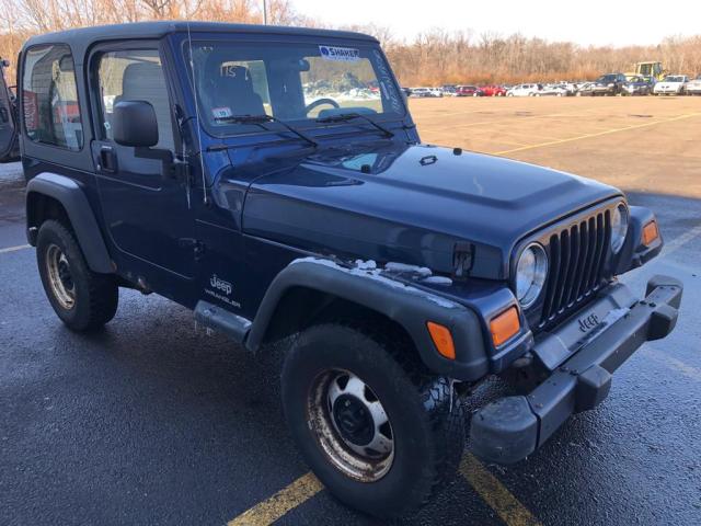 1J4FA29124P776703 - 2004 JEEP WRANGLER / BLUE photo 1