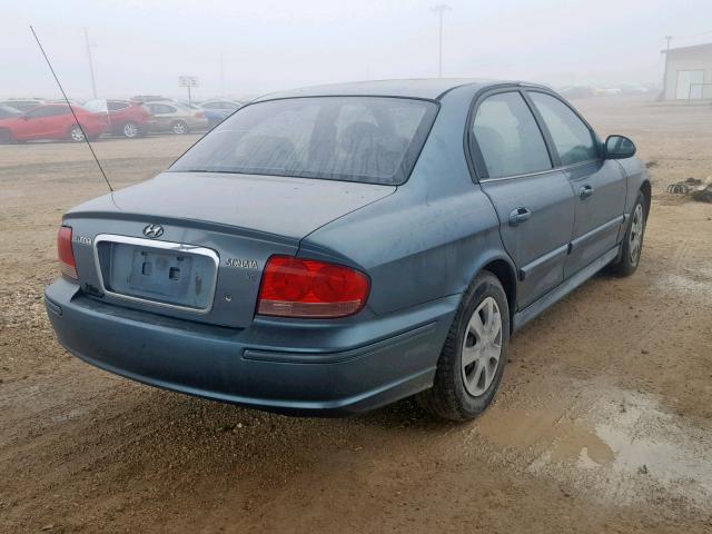 KMHWF25H55A125897 - 2005 HYUNDAI SONATA GL BLUE photo 4