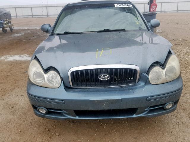 KMHWF25H55A125897 - 2005 HYUNDAI SONATA GL BLUE photo 9