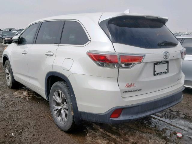 5TDBKRFH1ES029211 - 2014 TOYOTA HIGHLANDER თეთრი ფოტო 3