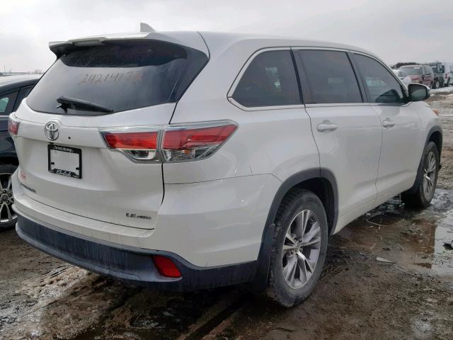 5TDBKRFH1ES029211 - 2014 TOYOTA HIGHLANDER თეთრი ფოტო 4