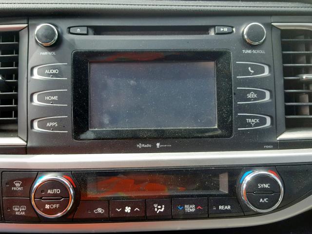 5TDBKRFH1ES029211 - 2014 TOYOTA HIGHLANDER თეთრი ფოტო 9