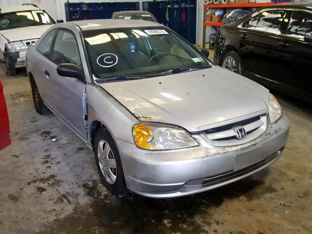 1HGEM21272L080647 - 2002 HONDA CIVIC DX SILVER photo 1