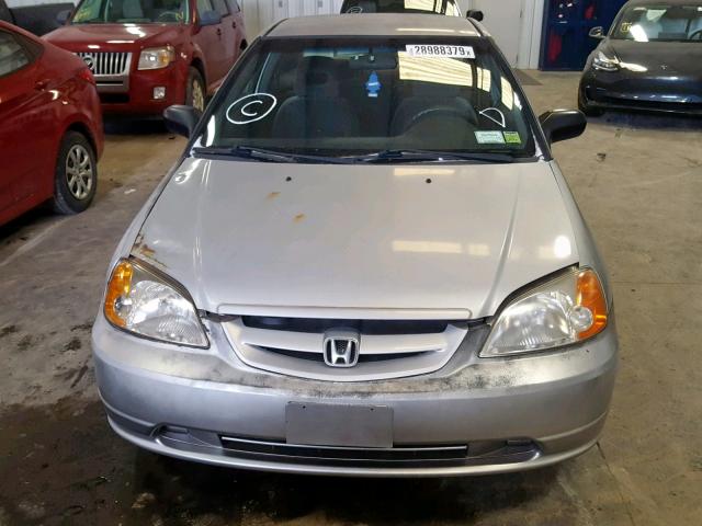 1HGEM21272L080647 - 2002 HONDA CIVIC DX SILVER photo 9