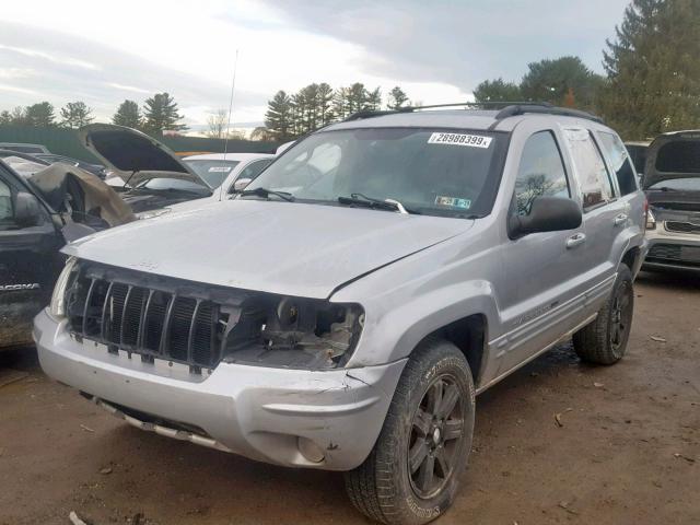 1J4GW58N34C322186 - 2004 JEEP GRAND CHER SILVER photo 2