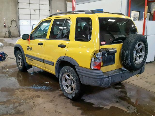 2CNBJ734936940026 - 2003 CHEVROLET TRACKER ZR YELLOW photo 3