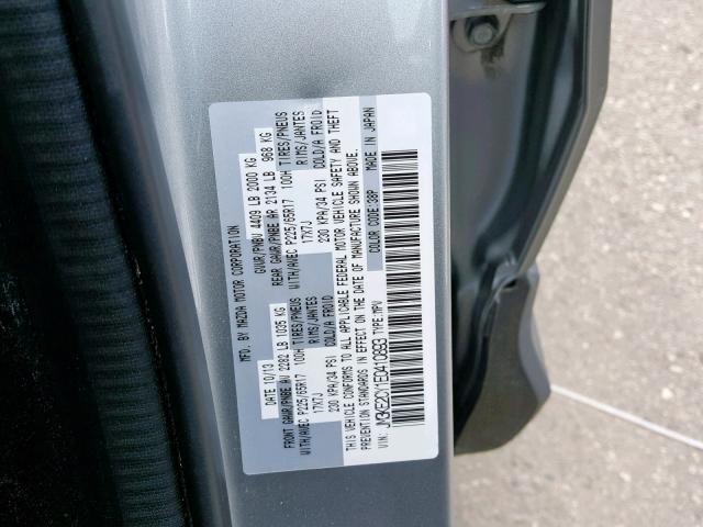 JM3KE2CY1E0410893 - 2014 MAZDA CX-5 TOURI GRAY photo 10