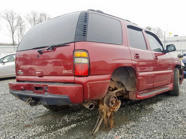 1GKEK63UX5J107399 - 2005 GMC YUKON DENA BURGUNDY photo 4