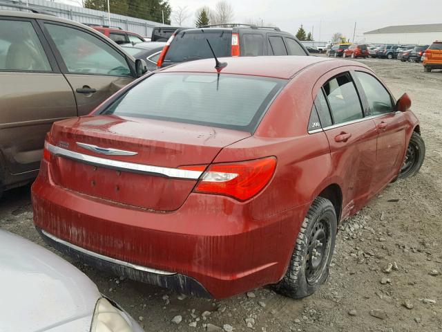 1C3CCBAB2CN195854 - 2012 CHRYSLER 200 LX RED photo 4