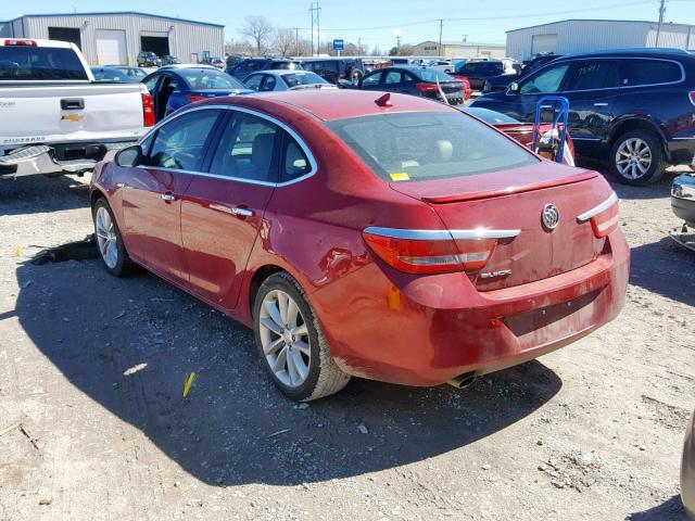 1G4PR5SK7C4193577 - 2012 BUICK VERANO CON BURGUNDY photo 3