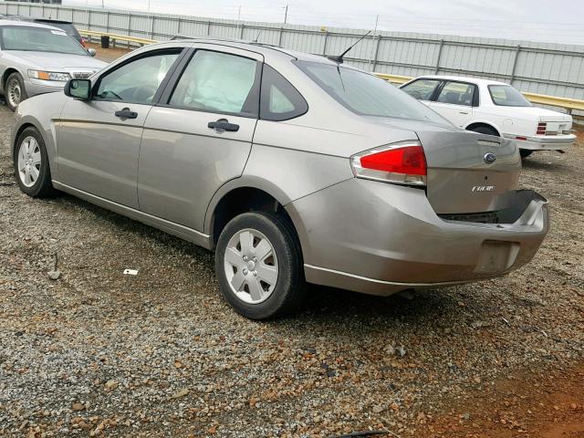 1FAHP34N08W236460 - 2008 FORD FOCUS S/SE GRAY photo 3