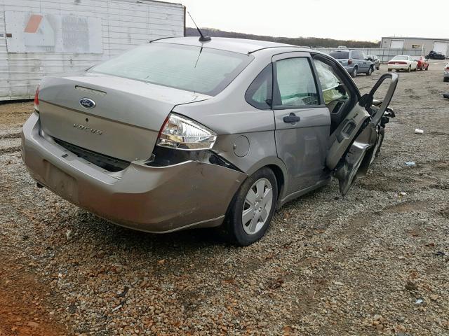 1FAHP34N08W236460 - 2008 FORD FOCUS S/SE GRAY photo 4