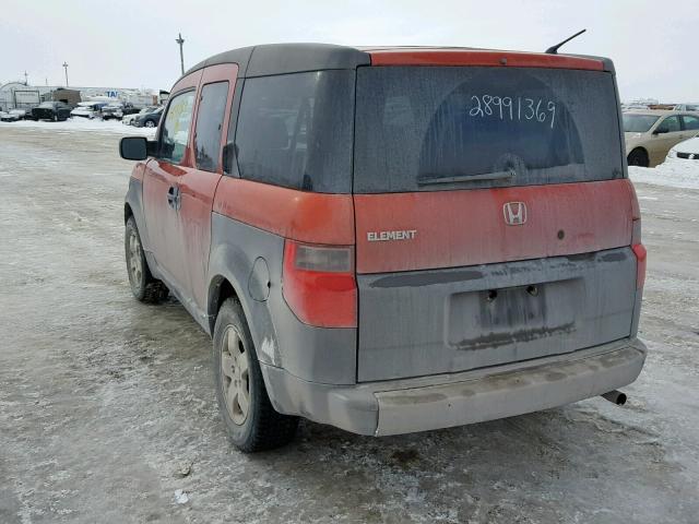 5J6YH28513L800892 - 2003 HONDA ELEMENT EX ORANGE photo 3