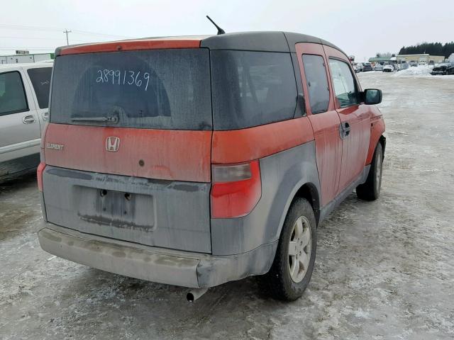 5J6YH28513L800892 - 2003 HONDA ELEMENT EX ORANGE photo 4