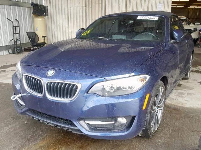 WBA2K9C58HV646980 - 2017 BMW 230I BLUE photo 2