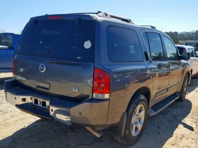 5N1BA08A87N719444 - 2007 NISSAN ARMADA SE GRAY photo 4