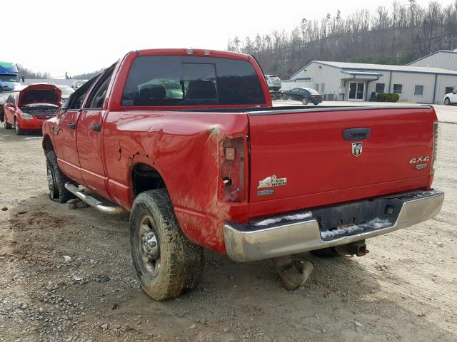 3D7KS28A18G248038 - 2008 DODGE RAM 2500 S RED photo 3